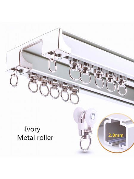 CHR36 Ceiling Mounted  Super Thick Aluminum Alloy Double Curtain Tracks 