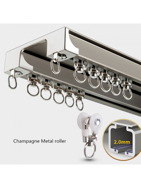 CHR36 Ceiling Mounted  Super Thick Aluminum Alloy Double Curtain Tracks 