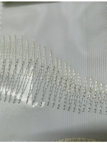 QY7121SD Elbert Embroidered Custom Made Sheer Curtains(Color: Grey beige)
