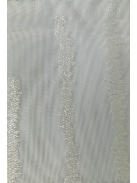 QY7121SIC Elbert Lavenders Embroidered Double Pinch Pleat Ready Made Sheer Curtains(Color: White)