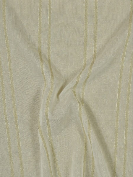 QY7151SD Laura Striped Faux Linen Custom Made Sheer Curtains (Color: Cloud Dancer)