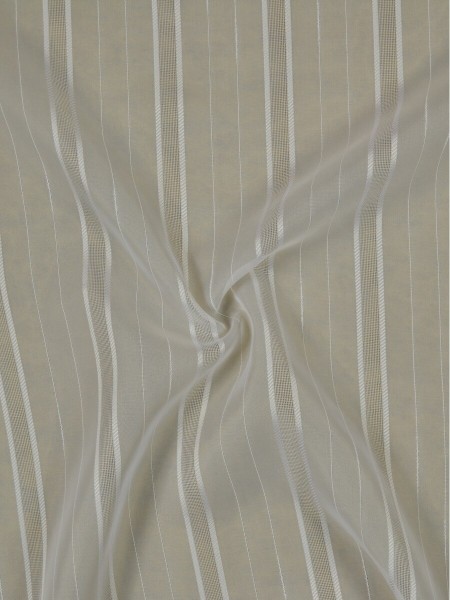 QY7151SE Laura Striped Polyester Custom Made Sheer Curtains (Color: Lavender Blue)