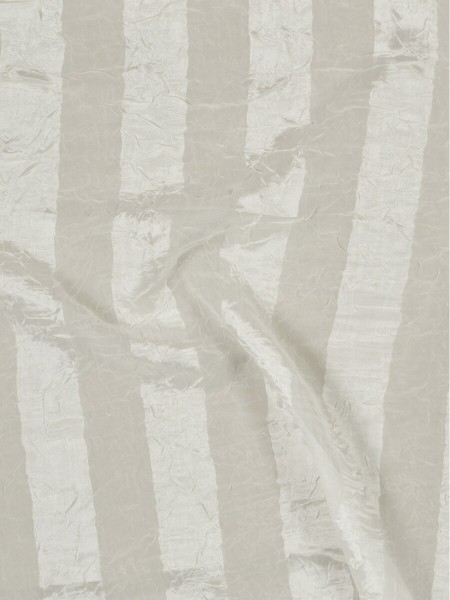QY7151SF Laura Crinkle Striped Custom Made Sheer Curtains (Color: Cloud Dancer)