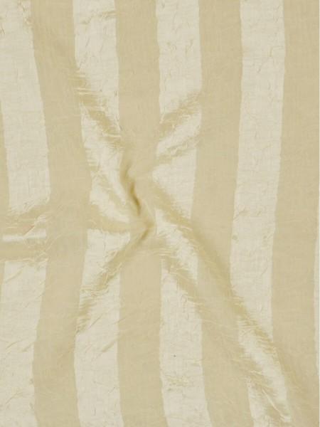 QY7151SF Laura Crinkle Striped Custom Made Sheer Curtains (Color: Alabaster Gleam)