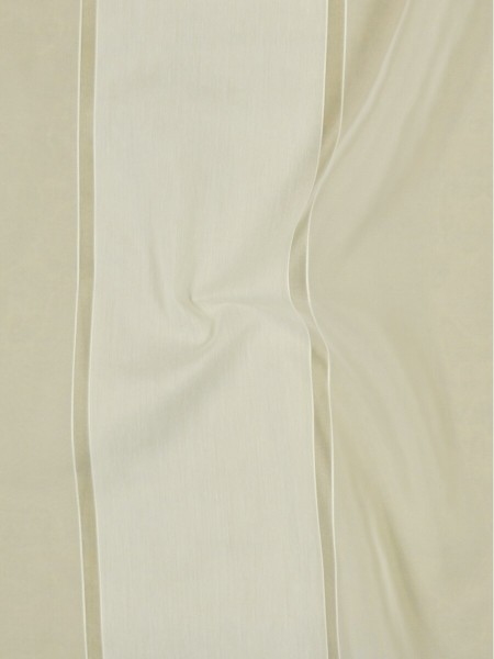 QY7151SH Laura Big Striped Polyester Custom Made Sheer Curtains (Color: Marshmallow)