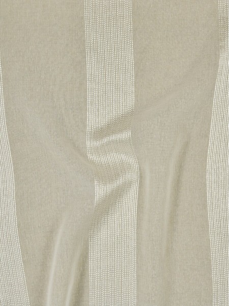 QY7151SKG Laura Striped Back Tab Sheer Curtains (Color: Cloud Dancer)