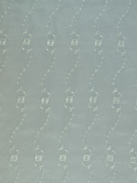 Elbert Daisy Chain Embroidered Sheer Fabric Sample Ivory Color