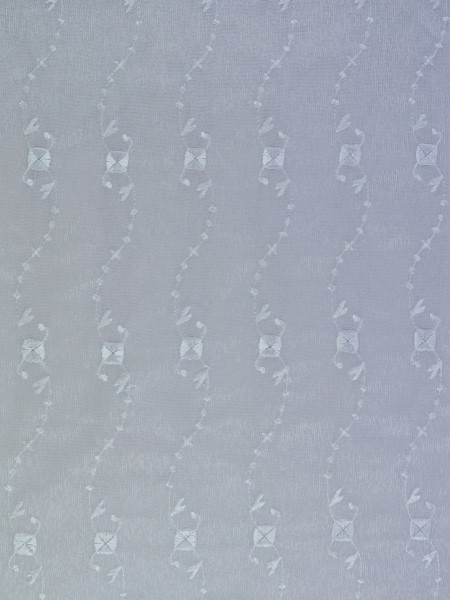 Elbert Daisy Chain Embroidered Sheer Fabric Sample White Color