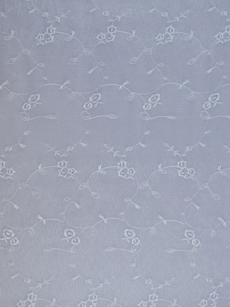 Elbert Damask Pattern Embroidered Rod Pocket White Sheer Curtains Panels Online White Color