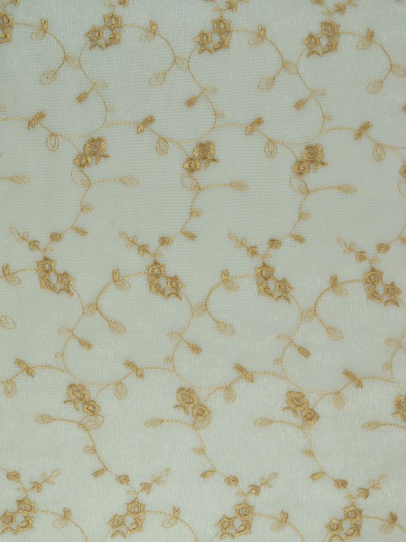 Elbert Damask Pattern Embroidered Back Tab White Sheer Curtains Panels Online Beige Color