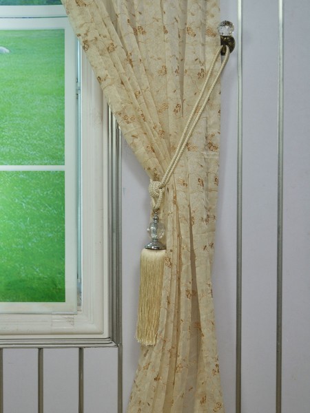 Elbert Damask Embroidered Custom Made Sheer Curtains White Sheer Curtain Panel Tassel Tieback