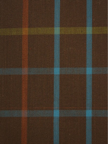 Hudson Yarn Dyed Small Plaid Blackout Double Pinch Pleat Curtains (Color: Bondi blue)
