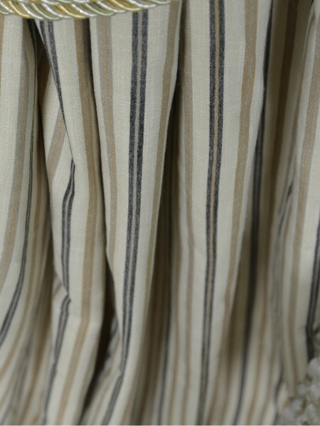 Striped Blackout Double Pinch Pleat Extra Long Curtains