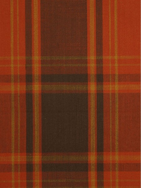 Big Plaid Blackout Double Pinch Pleat Extra Long Curtains 108 - 120 Inch Panels (Color: Terra cotta)