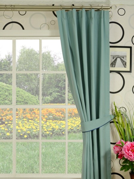 Moonbay Plain Versatile Pleat Cotton Extra Long Curtains 108 - 120 Inch Panels