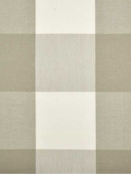 Moonbay Checks Versatile Pleat Cotton Curtains (Color: Sand)