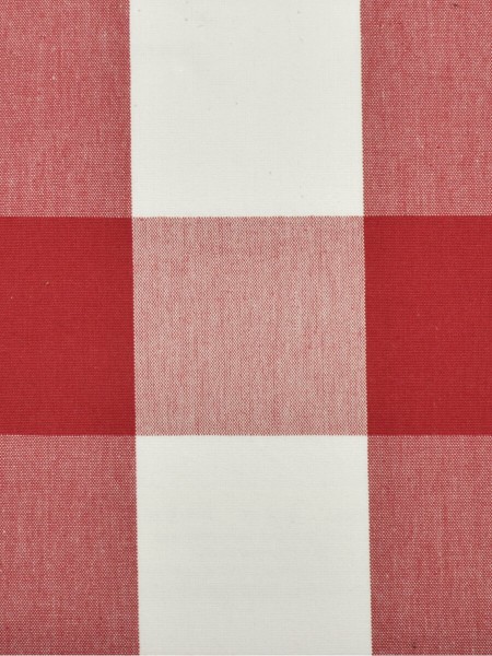 Moonbay Checks Cotton Custom Made Curtains (Color: Cardinal)