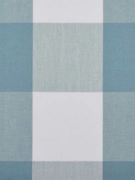 Moonbay Checks Versatile Pleat Cotton Curtains (Color: Powder blue)