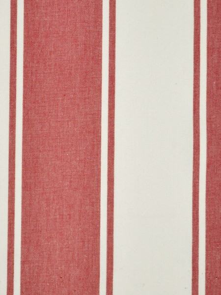 Moonbay Stripe Back Tab Cotton Curtains (Color: Cardinal)