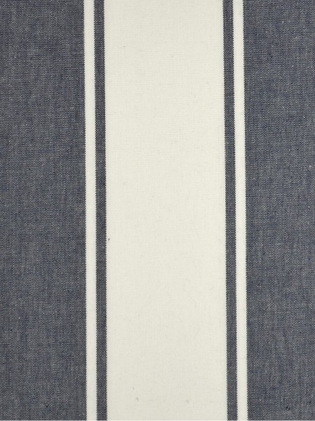 Moonbay Stripe Grommet Cotton Curtains (Color: Duke blue)