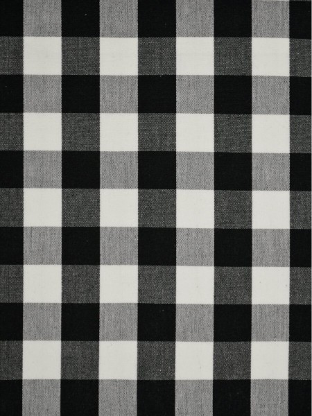 Moonbay Small Plaids Cotton Fabric Sample (Color: Black)