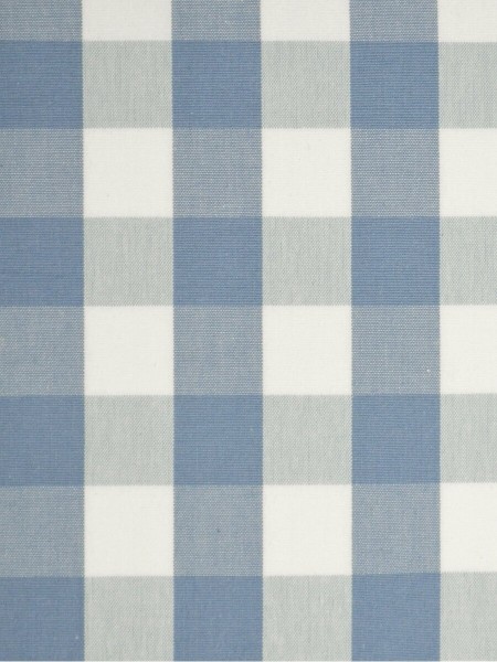 Moonbay Small Plaids Back Tab Cotton Extra Long Curtains 108 - 120 Inch Panels (Color: Sky blue)