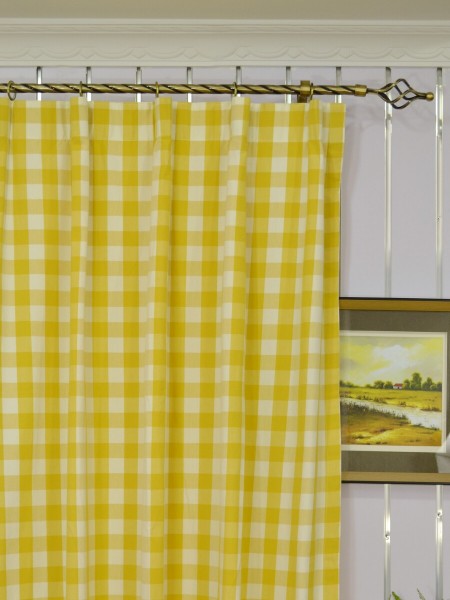 Moonbay Small Plaids Versatile Pleat Curtains Heading Style