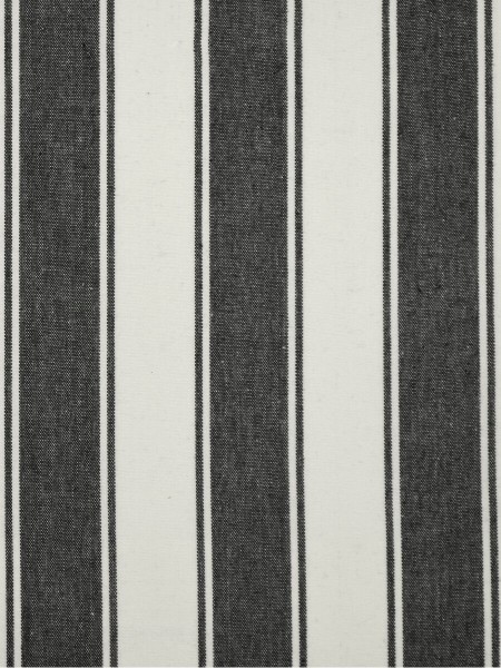 Moonbay Narrow-stripe Cotton  Custom Made Curtains (Color: Black)