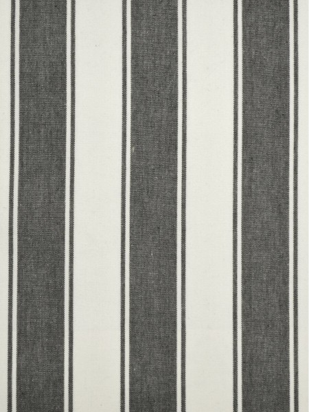 Moonbay Narrow-stripe Cotton  Custom Made Curtains (Color: Ebony)