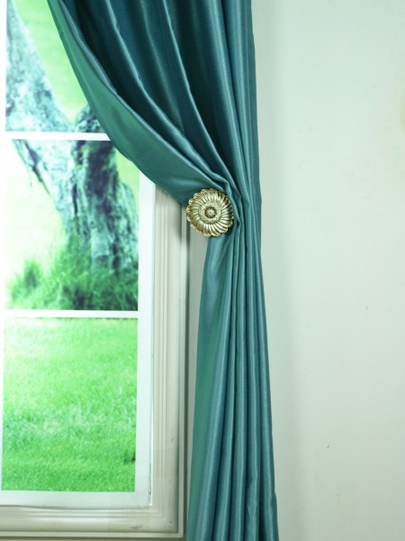 Extra Wide Swan Gray and Blue Solid Grommet Curtains 100 Inch - 120 Inch Width Tassel Tiebacks