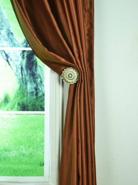 Extra Wide Swan Brown Solid Grommet Curtains 100 Inch - 120 Inch Width Panels Holdbacks