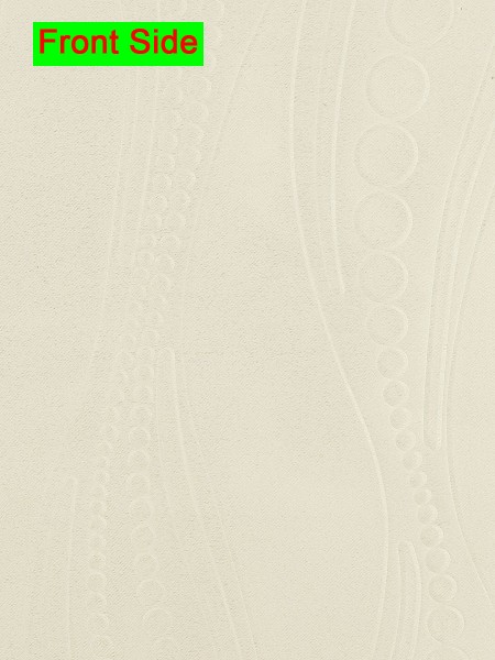 Swan Geometric Embossed Waves Versatile Pleat Ready Made Curtains (Color: Ghost White)