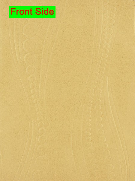 Swan Geometric Embossed Waves Back Tab Ready Made Curtains (Color: Hansa Yellow)