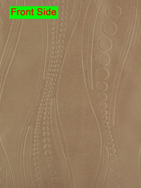 Swan Geometric Embossed Waves Back Tab Ready Made Curtains (Color: Beaver)