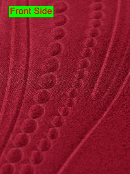Extra Wide Swan Geometric Waves Tab Top Curtains 100 Inch - 120 Inch Curtains Fabric Detail in Barn Red
