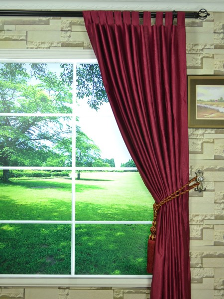 Extra Wide Swan Geometric Waves Tab Top Curtains 100 Inch - 120 Inch Curtains