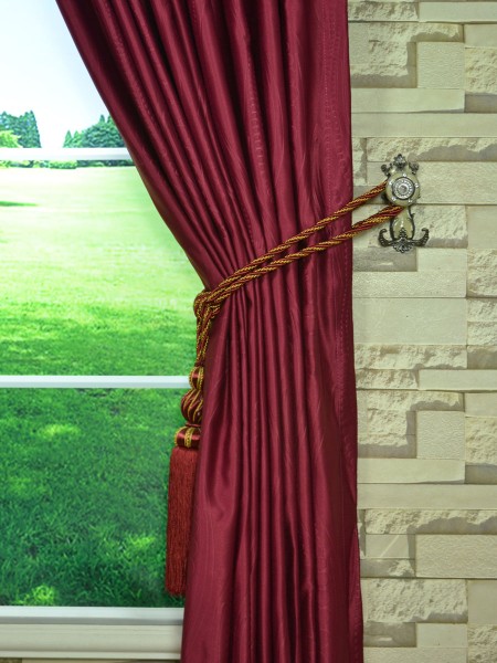 Extra Wide Swan Geometric Waves Tab Top Curtains 100 Inch - 120 Inch Curtains Tassel Tiebacks
