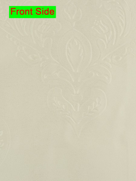 Swan Floral Embossed Bauhinia Grommet Ready Made Curtains (Color: Ivory)