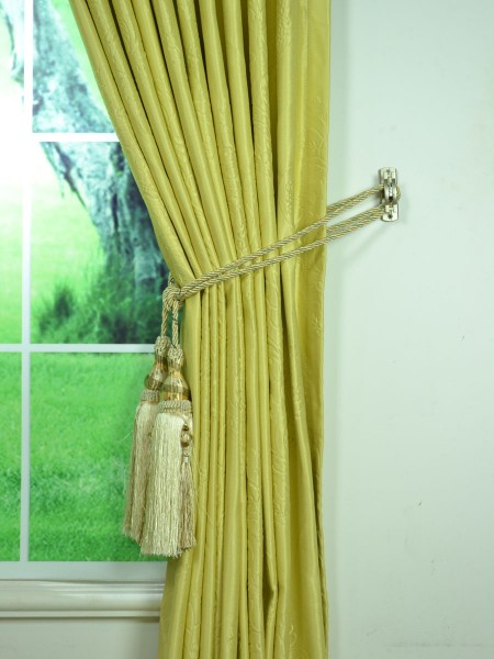 Extra Wide Swan Floral Bauhinia Back Tab Curtains 100 Inch - 120 Inch Curtains Tassel Tiebacks