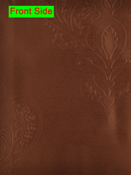 Swan Floral Embossed Bauhinia Tab Top Ready Made Curtains (Color: Ruby Red)