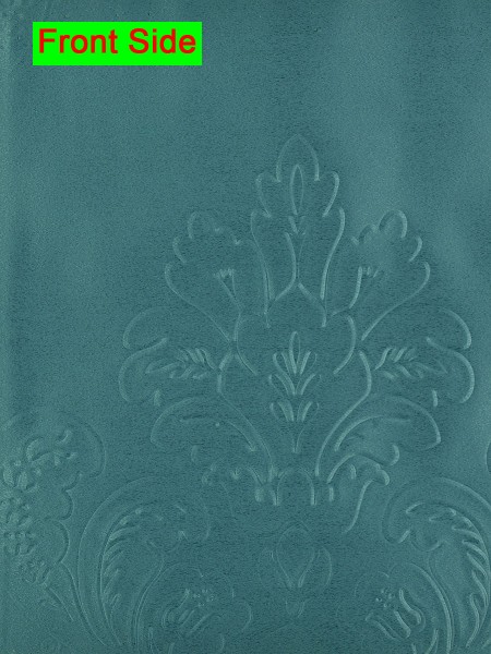 Swan 3D Embossed Bauhinia Floral Custom Made Curtains (Color: Dark Cyan)