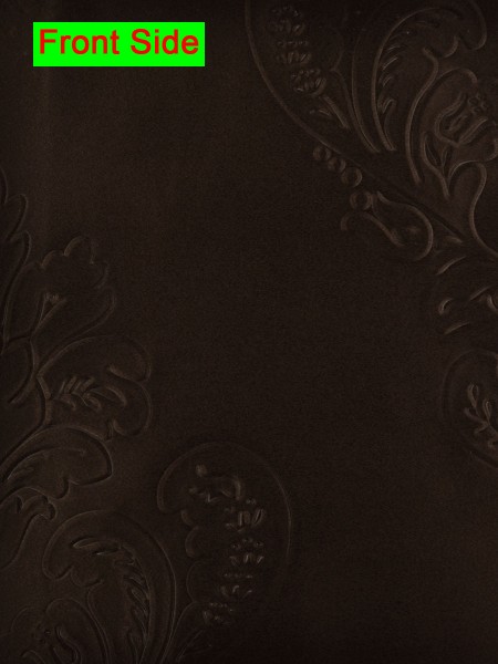 Swan 3D Embossed Bauhinia Floral Custom Made Curtains (Color: Seal Brown)