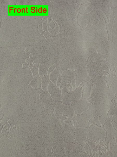 Swan 3D Embossed Medium-scale Floral Custom Made Curtains (Color: Dark Medium Gray)