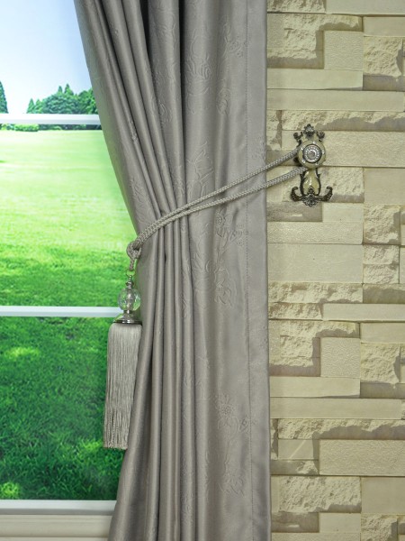 Extra Wide Swan Medium-scale Floral Grommet Curtains 100 Inch - 120 Inch Panels Tassel Tiebacks