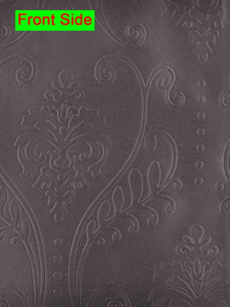 Swan Embossed Floral Damask Back Tab Ready Made Curtains (Color: Old Lavender)