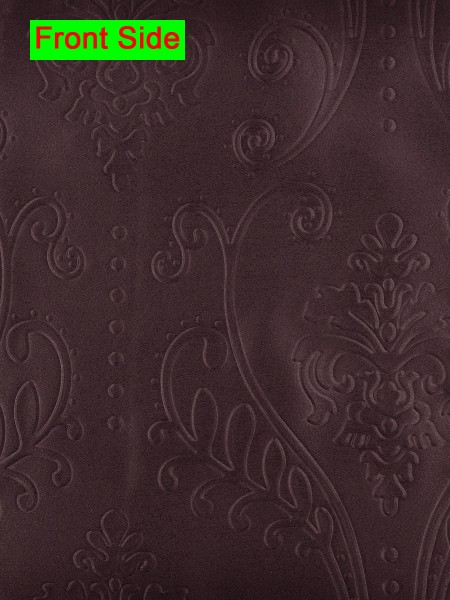 Swan Embossed Floral Damask Flat Splicing Valance and Curtains (Color: Wine Dregs)