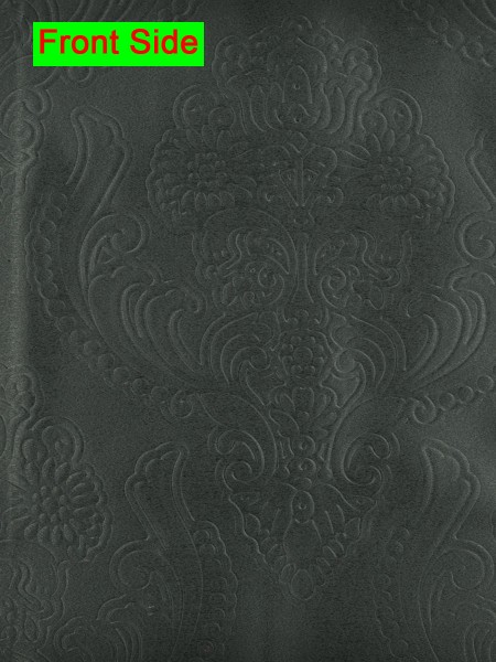 Swan 3D Embossed Europe Floral Custom Made Curtains (Color: Cadet)