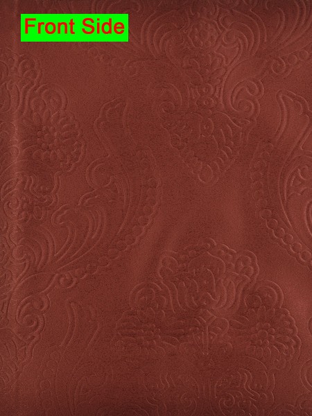 Swan Embossed Europe Floral Symmetry Large Wave Lined Valance (Color: Bright Maroon)