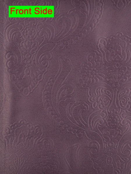 Swan Embossed Europe Floral Tab Top Ready Made Curtains (Color: Antique Fuchsia)