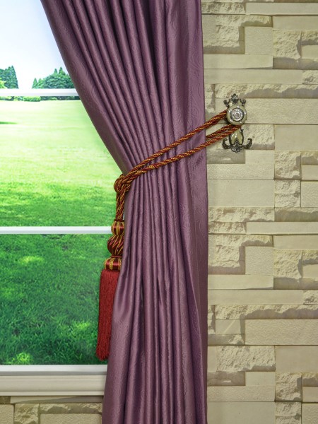 Extra Wide Swan Europe Floral Tab Top Curtains 100 - 120 Inch Curtain Panels Tassel Tiebacks